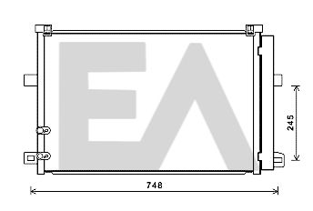 Конденсатор, кондиционер EACLIMA 30C77029 для VW AMAROK