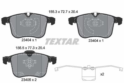 Комплект тормозных колодок, дисковый тормоз TEXTAR 2340404 для CADILLAC BLS