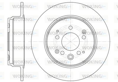 WOKING D61157.00 Тормозные диски  для HONDA CR-V (Хонда Кр-в)