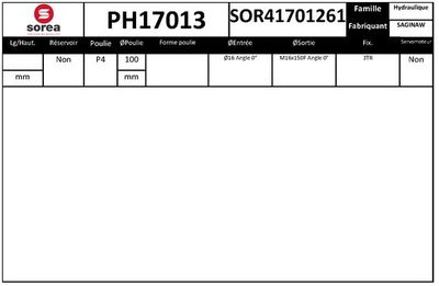 HYDRAULIKPUMPE LENKUNG EAI PH17013