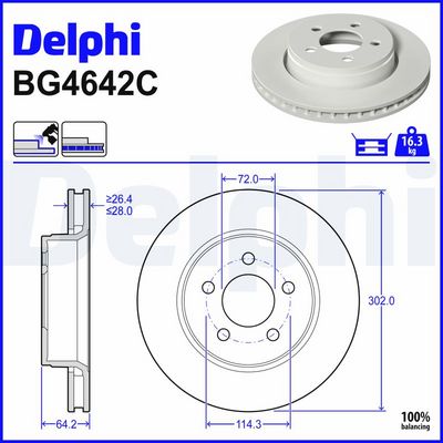 спирачен диск DELPHI BG4642C
