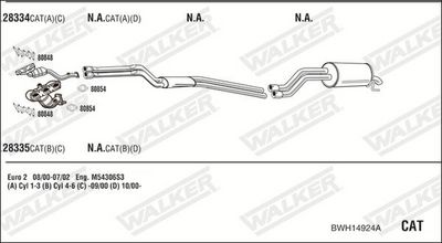 Изпускателна система WALKER BWH14924A