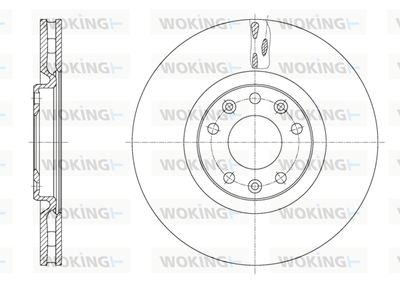 WOKING D61628.10 Тормозные диски  для PEUGEOT  (Пежо Ркз)