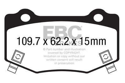 Комплект тормозных колодок, дисковый тормоз EBC Brakes DP53023NDX для CADILLAC ATS