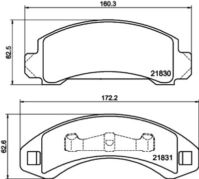 Zestaw klocków hamulcowych, hamulce tarczowe MINTEX MDB1786