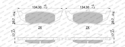 BREMSBELAGSATZ SCHEIBENBREMSE FERODO FDB1099 1