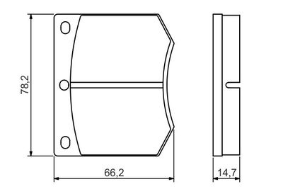 Комплект тормозных колодок, дисковый тормоз BOSCH 0 986 495 079 для FORD TAUNUS