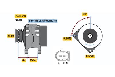 generátor BOSCH 0 124 325 022
