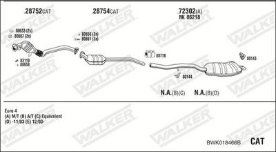 Изпускателна система WALKER BWK018466B