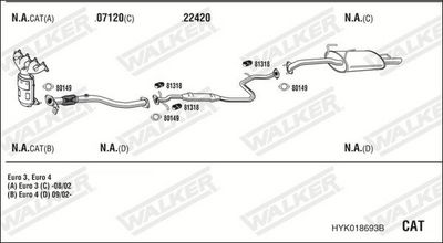 ABGASANLAGE WALKER HYK018693B