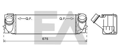 EACLIMA 36A07014 Интеркулер  для BMW X3 (Бмв X3)