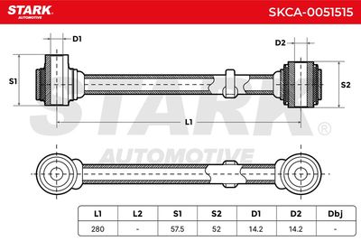 носач, окачване на колелата STARK SKCA-0051515