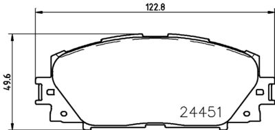 Комплект тормозных колодок, дисковый тормоз HELLA 8DB 355 028-541 для LIFAN X50
