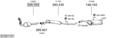 Układ wydechowy BOSAL SYS01157