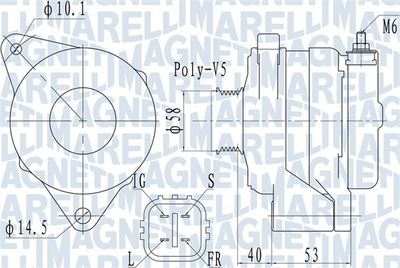 GENERATOR / ALTERNATOR MAGNETI MARELLI 063731950010