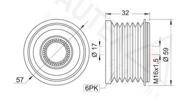 SISTEM ROATA LIBERA GENERATOR AUTEX 621754 1