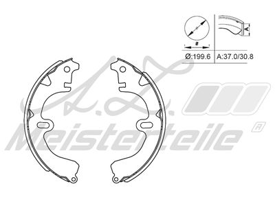 комплект спирачна челюст A.Z. Meisterteile AZMT-44-026-1276