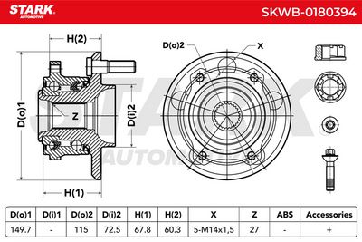 комплект колесен лагер STARK SKWB-0180394
