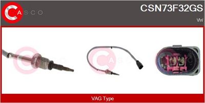 SENZOR TEMPERATURA GAZE EVACUARE CASCO CSN73F32GS