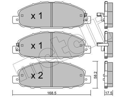 Комплект тормозных колодок, дисковый тормоз METELLI 22-0904-0 для NISSAN CARAVAN