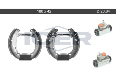 комплект спирачна челюст ICER 79KT0058 C