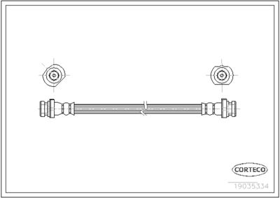 CORTECO 19035334 Тормозной шланг  для NISSAN ALMERA II Hatchback (N16) 1.5