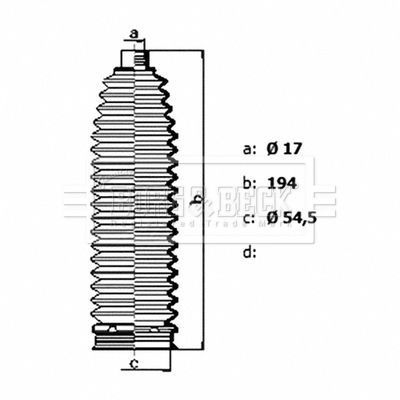 Bellow Kit, steering Borg & Beck BSG3488