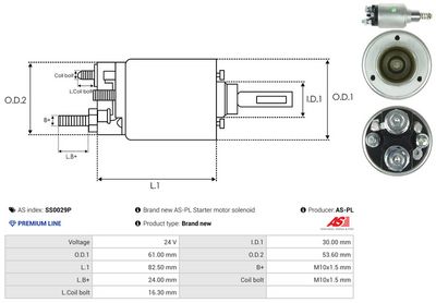 SOLENOID ELECTROMOTOR AS-PL SS0029P 3