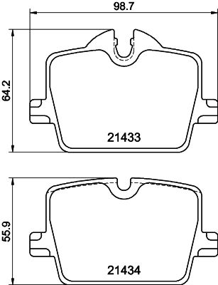 Комплект тормозных колодок, дисковый тормоз HELLA 8DB 355 040-911 для TOYOTA SUPRA