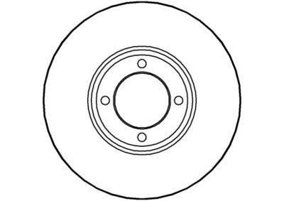 Тормозной диск NATIONAL NBD024 для FORD CAPRI