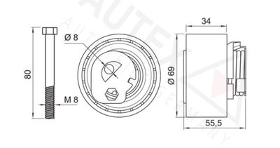 ROLA INTINZATOR CUREA DISTRIBUTIE AUTEX 654107 1