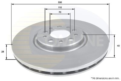 COMLINE ADC1827V Тормозные диски  для ALFA ROMEO 4C (Альфа-ромео 4к)