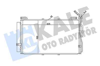 Конденсатор, кондиционер KALE OTO RADYATÖR 342995 для HYUNDAI MATRIX