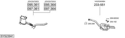 ABGASANLAGE BOSAL SYS23941
