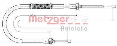 жило, ръчна спирачка METZGER AUTOTEILE 10.6895