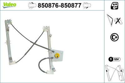 стъклоподемник VALEO 850876