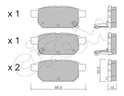 Bremsbelagsatz, Scheibenbremse