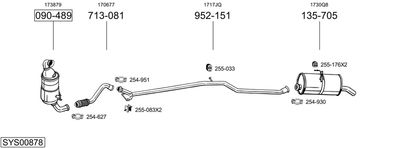 Układ wydechowy BOSAL SYS00878