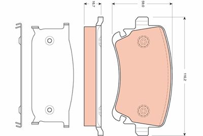 Комплект тормозных колодок, дисковый тормоз GDB1661