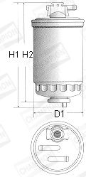 Топливный фильтр CHAMPION L117/606 для AUDI 90