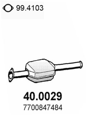 Катализатор ASSO 40.0029 для RENAULT RAPID