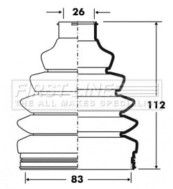 Bellow, drive shaft FIRST LINE FCB6080