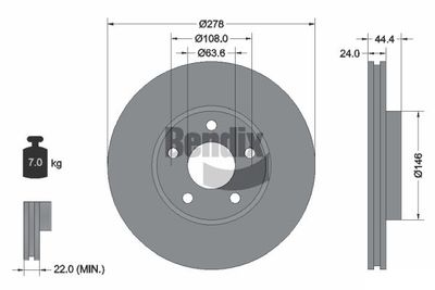 BENDIX Braking BDS1264 Тормозные диски для FORD TRANSIT CONNECT (P65_, P70_, P80_) 1.8 TDCi BENDIX Braking BDS1264 Тормозные диски для FORD TRANSIT CONNECT (P65_, P70_, P80_) 1.8 TDCi