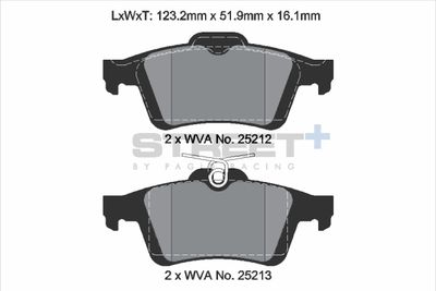 Sada brzdových destiček, kotoučová brzda PAGID Racing T8199SP2001
