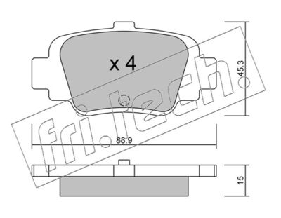 fri.tech. 758.0 Тормозные колодки и сигнализаторы  для NISSAN MICRA II (K11) 1.0 i 16V