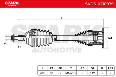 полуоска STARK SKDS-0210979