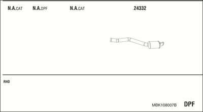 Układ wydechowy WALKER MBK108007B