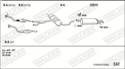 Изпускателна система WALKER VWK007936A