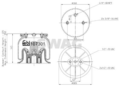 Mieszek, klimatyzacja SWAG 33 10 2514
