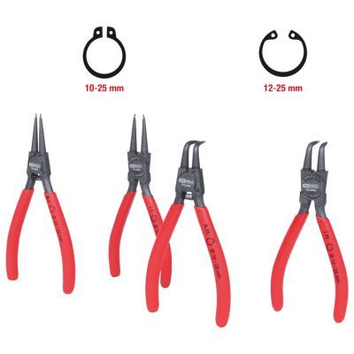 Ks Tools - Sada klieští na segerové krúžky Ø10-25mm